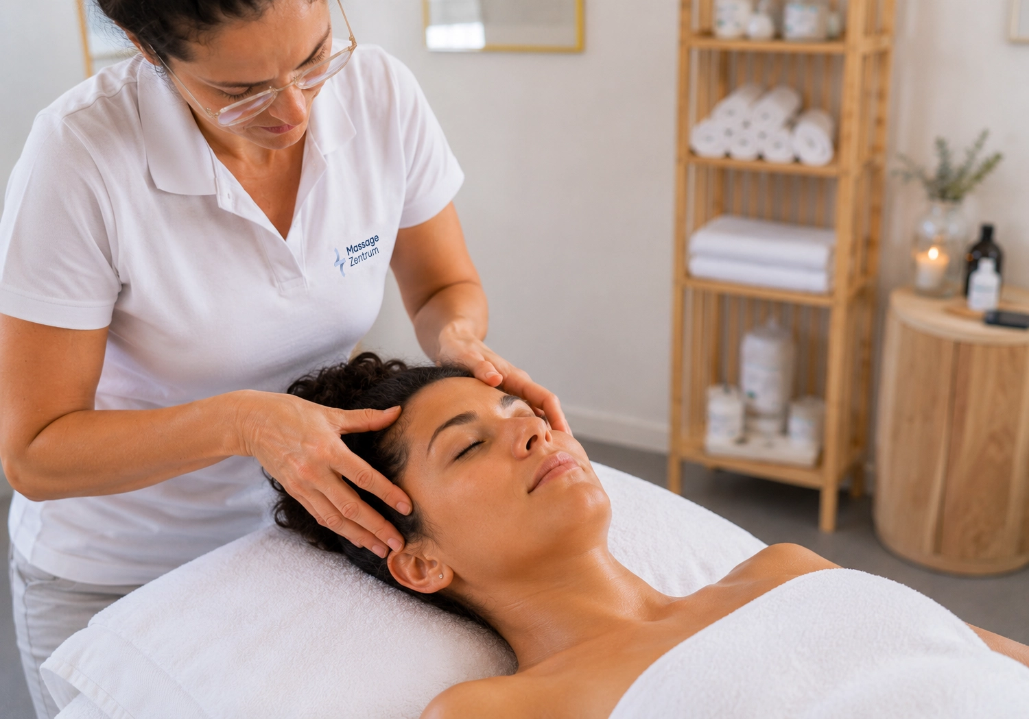 Behandlung bei Kopfweh aus Verspannung im Massage Zentrum Suhr